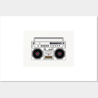 Retro Boom Box Posters and Art